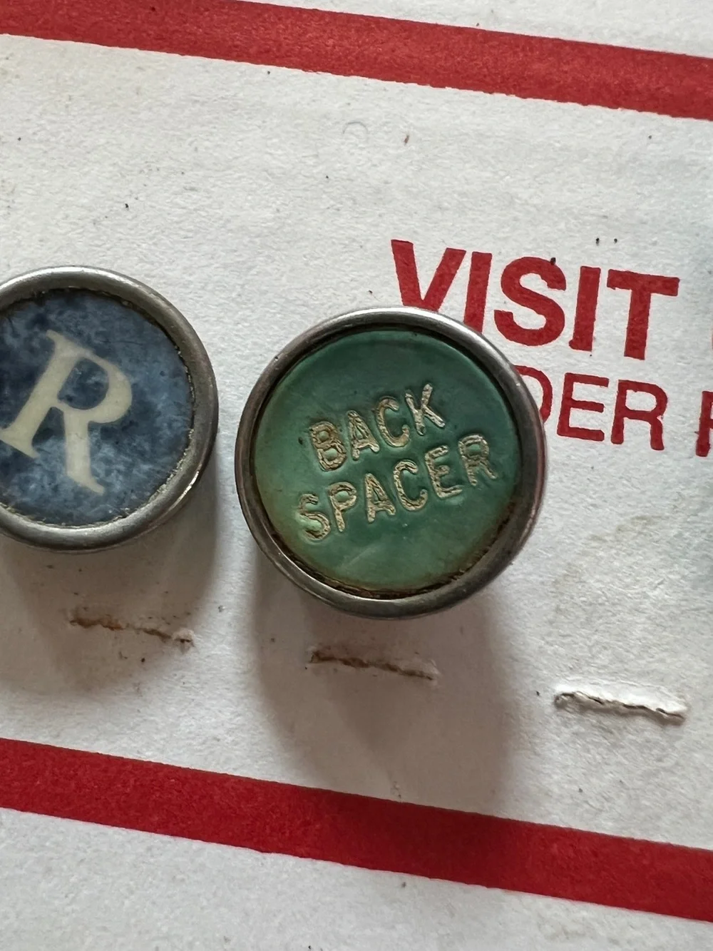 Vintage TYPEWRITER KEYS mixed lot of 46